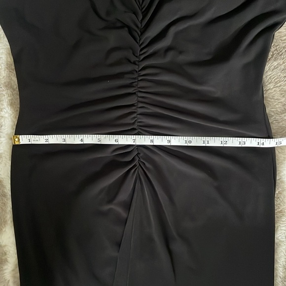 ALFRED ANGELO Women Black V-Neck Sleeveless Maxi Dress Sz large - Picture 5 of 5